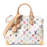 LV X TM Monogram Multicolor Speedy Bandouliere 25 White