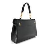 Smooth Calfskin Manhattan Top Handle Black