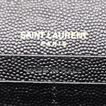 Grain De Poudre Matelasse Chevron Monogram Chain Wallet Black