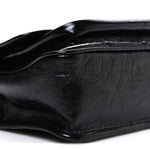 Crinkled Calfskin Matelasse Monogram Baby Niki Chain Satchel Black