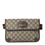 GG Supreme Monogram Neo Vintage Web Belt Bag Brown