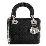 Lambskin Cannage Mini Lady Dior Black