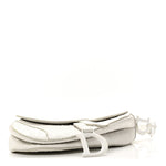 Calfskin Embossed Oblique Saddle Bag White