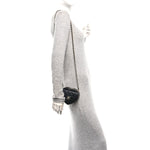 Lambskin Quilted CC In Love Heart Clutch With Chain Black