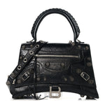 Arena Lambskin Medium Hourglass X Le Cagole Top Handle Bag Black