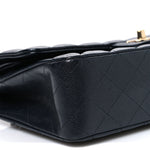 Caviar Quilted Medium Double Flap Navy