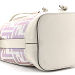 Crystal Vitello Laminato FF Mini Mon Tresor Bucket Bag Crystal Argento