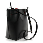 Calfskin Mini Bucket Bag Black Flamma