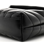 Calfskin Y Quilted Monogram Toy Loulou Crossbody Bag Black