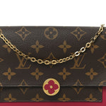 Monogram Flore Chain Wallet Fuchsia