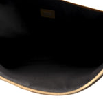 Vitello King Logo Embossed Large Flat Pouch Miele Scuro