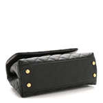 Caviar Quilted Mini Coco Handle Flap Black