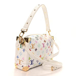 LV x TM Cowhide Monogram Multicolor Side Trunk MM White