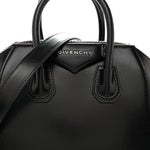 Shiny Lord Calfskin Mini Antigona Black