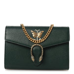Calfskin Garden Dionysus Chain Wallet Emerald