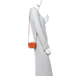 Calfskin Micro Hale Crossbody Amber Orange