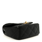 Caviar Quilted Mini Sweetheart Rectangular Flap Black