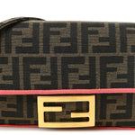 Fabric Jacquard FF 1974 Roma Armor Mini Baguette Tobacco Moro Fuxia Fluo