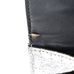 Metallic Patent Micro-Cannage Medium Diorama Flap Bag Silver