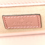 Azalea Calfskin Crystal GG Monogram Mini Horsebit 1955 Shoulder Bag Dusty Rose