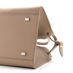 Grained Calfskin Soft Margaux 10 Bag Dark Taupe