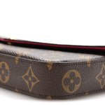 Monogram Pochette Felicie Chain Wallet Fuchsia