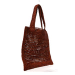 Raffia Summer Banana Tote Clay Brown