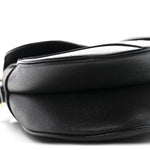 Grained Calfskin Saddle Bag Black