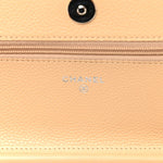 Caviar Quilted Wallet on Chain WOC Beige