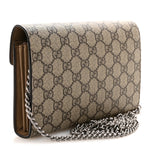 GG Supreme Monogram Mini Dionysus Chain Wallet Beige Taupe
