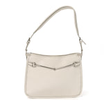Calfskin Horsebit Slim Shoulder Bag White