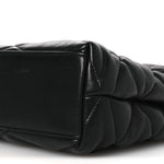 Lambskin Quilted Sade Puffer Envelope Clutch Black