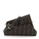 Shiny Nappa Fabric Jacquard FF 1974 Midi Fendi Tobacco Moro Ebano