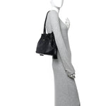 Nappa Drawstring Tote Black