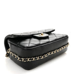 Lambskin Quilted Small My Precious Flap Black