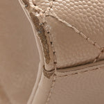 Grain De Poudre Textured Mixed Matelasse Medium Triquilt Monogram Satchel Dark Beige