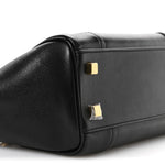 Supple Shiny Lambskin Little New Luggage Black