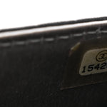 Lambskin Camellia Embossed Wallet On Chain WOC Black