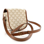 Triomphe Canvas Medium Folco Bag White