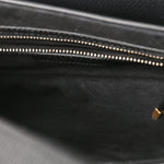 Grained Calfskin Saddle Bag Black