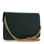 Calfskin Garden Dionysus Chain Wallet Emerald