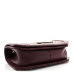 Calfskin Quilted Small Octagon CC Clasp Flap Bag Red Gold