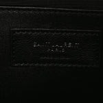 Grain De Poudre Textured Mixed Matelasse Triquilt Medium Monogram Monochrome Satchel Black