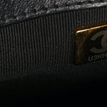 Shiny Lambskin Quilted Half Mini Flap Black Beige