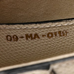 Grained Calfskin Saddle Bag White