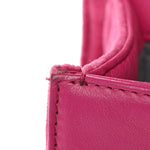 Velvet Quilted Small Boy Flap Fuchsia