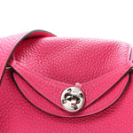 Taurillon Clemence Mini Lindy 20 Rose Shocking