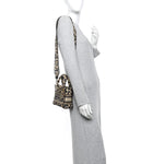 Canvas Mini Mizza Embroidered Lady D-Lite Beige Multicolor