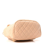 Calfskin Quilted Small Urban Spirit Backpack Beige