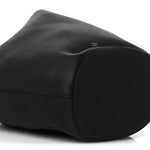 Pebbled Sport Calfskin Medium Lotus Tote Black